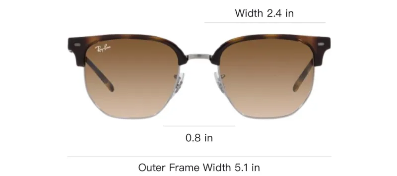 RayBan New Clubmaster Square Frame Sunglasses-1