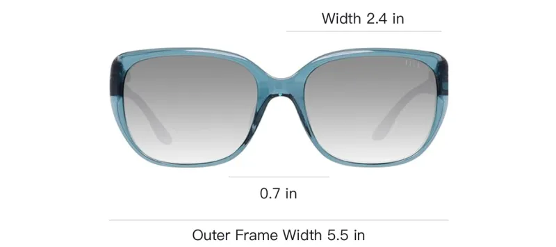 ELLE Irregular Shape Sunglasses Women's Blue-3