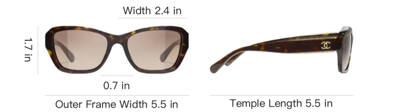 CHANEL Acetate Butterfly Sunglasses Unisex Brown-3