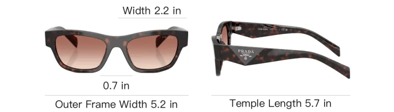 PRADA Acetate Irregular Shape Sunglasses Women's Brown-5
