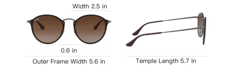 RayBan Metal Round Sunglasses Unisex Black-2