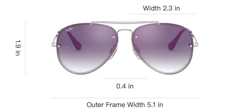 RayBan Metal Aviator Sunglasses Kids' Silver-3