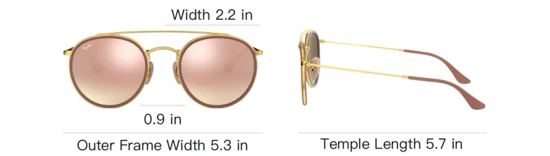 Ray Ban Round Double Bridge Sunglasses-3