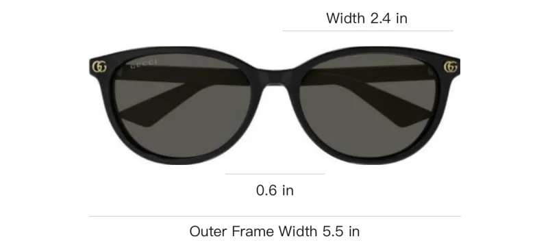 GUCCI Oval Frame Sunglasses-3
