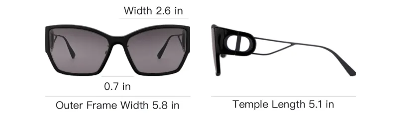 DIOR Sunglasses Unisex Gray-3