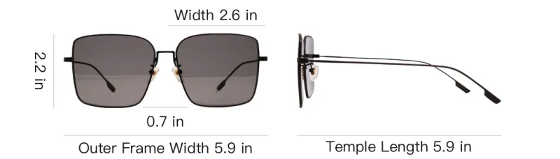 LAPIZ SENSIBLE. Stainless Steel Β Titanium Square Sunglasses Unisex Gunmetal-3
