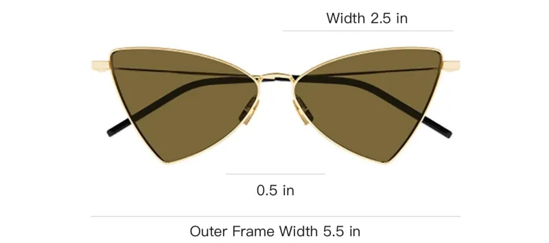 SAINT LAURENT Geometric Frame Sunglasses-2