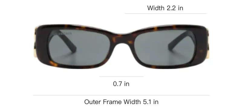 Balenciaga Metal Acetate Square Sunglasses Women's Brown-2