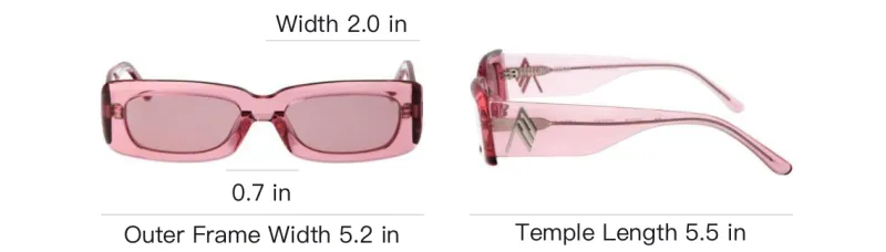 The Attico Rectangular Sunglasses Women's Pink-4
