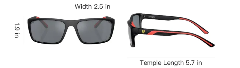 Ferrari Rectangle frame Mirrored Sunglasses-5
