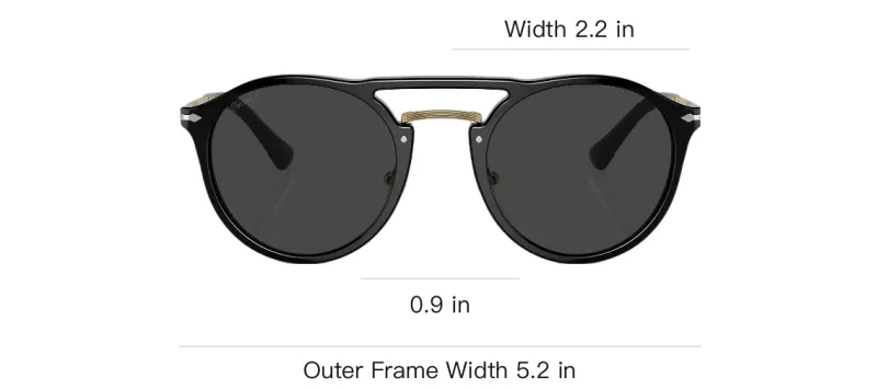 PERSOL Round Frame Double Bridge Sunglasses-5