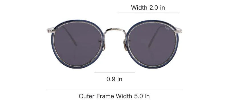 EYEVAN 7285 Titanium Acetate Round Sunglasses Unisex Gold-3