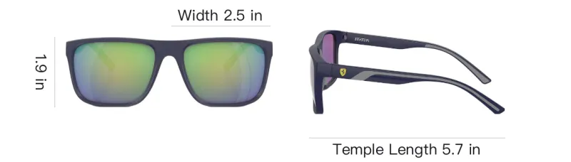 Ferrari Injection Irregular Shape Sunglasses Unisex Blue-5