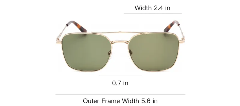CK/Calvin Klein Metal Aviator Sunglasses Unisex Gold-2