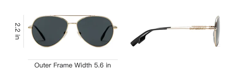 Burberry Pilot-frame Logo-lettering Sunglasses-3