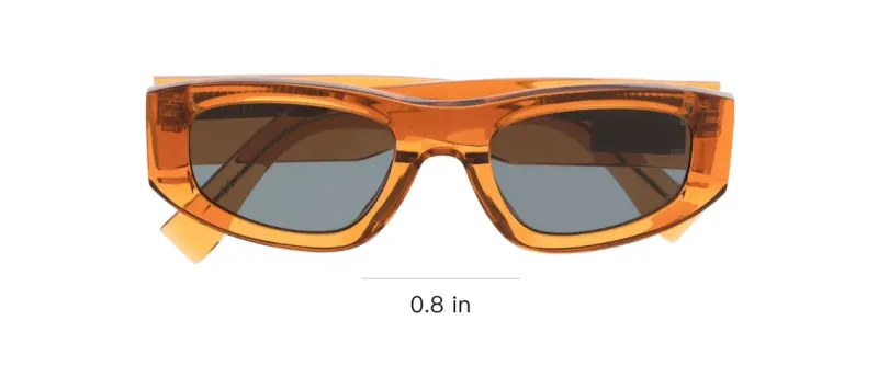 Tommy Hilfiger Plate Frame Irregular Shape Sunglasses Men's Orange-2
