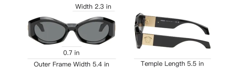 VERSACE Medusa Plaque Irregular frame Sunglasses-3