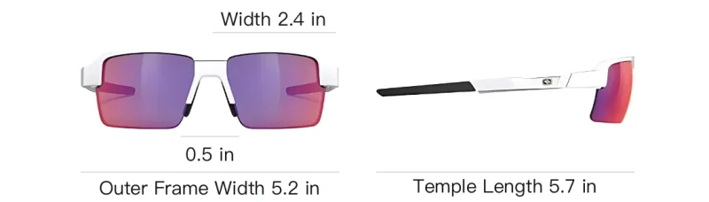 RUDY PROJECT TR/Memory Plastic TR90 Irregular Shape Sunglasses Unisex White-3