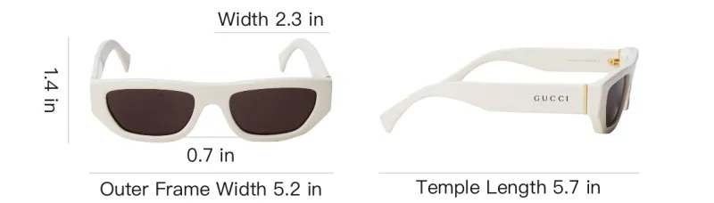 GUCCI Rectangular Frame Sunglasses-3