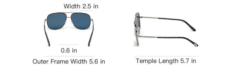 TOM FORD Metal Irregular Shape Sunglasses Men's Silver-3