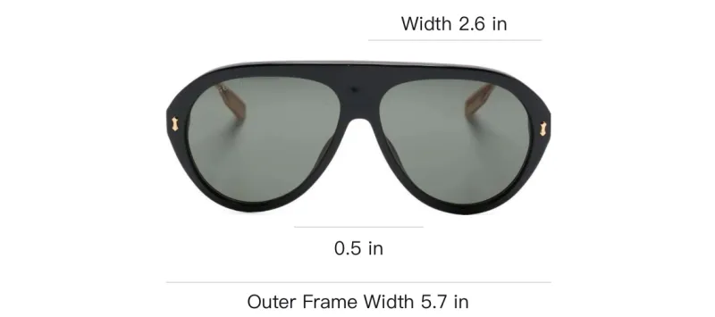 GUCCI Eyewear Aviator Frame Sunglasses-2