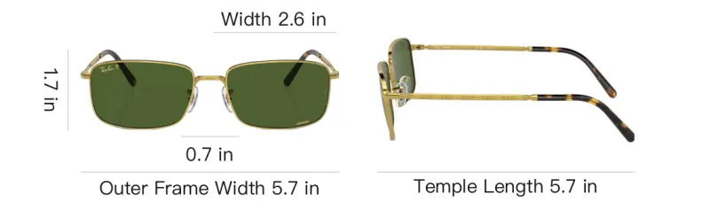 RayBan Rectangle Frame Sunglasses-4