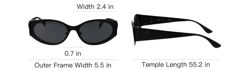 VERSACE Oval Frame Sunglasses-4