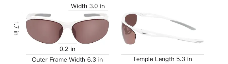 Nike - Irregular Shape Sunglasses Women's White-3