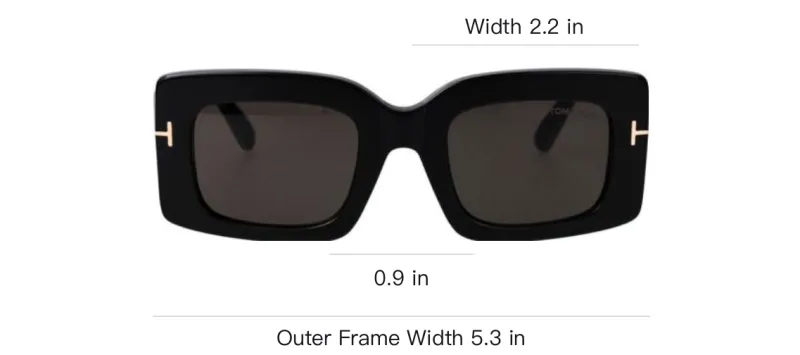 TOM FORD Brigitta Rectangle Frame Sunglasses-3