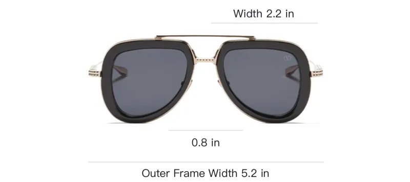 Valentino Acetate Titanium Aviator Sunglasses Women's Gold-3