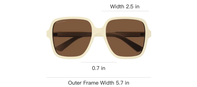 GUCCI Acetate Square Sunglasses Unisex White-3
