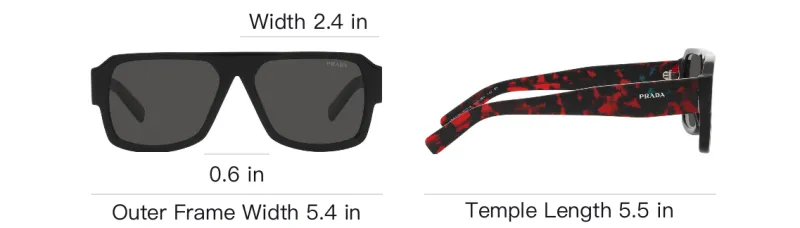 PRADA Rectangular Frame Sunglasses-3