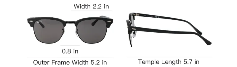 RayBan Clubmaster Square Frame Sunglasses-4