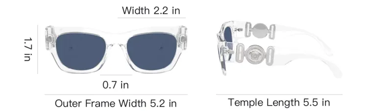 VERSACE Square Frame Sunglasses-3