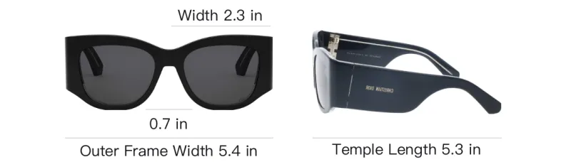 DIOR Acetate Cat Eye Sunglasses Unisex Black-3