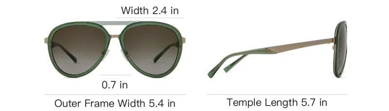 EMPORIO ARMANI Metal Aviator Sunglasses Men's Green-3