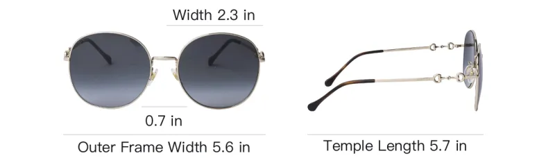 GUCCI Round Frame Sunglasses-3