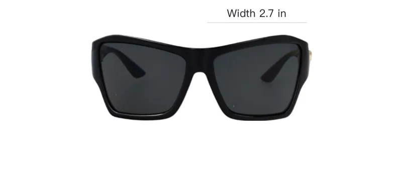 VERSACE Logo plaque Oversize frame Sunglasses-3