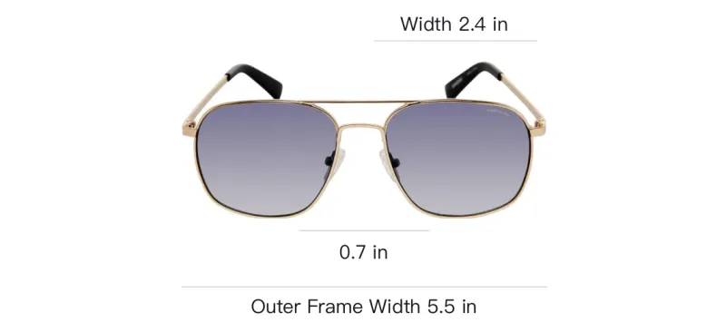 KENNETH COLE Metal Aviator Sunglasses Men's Gold-2