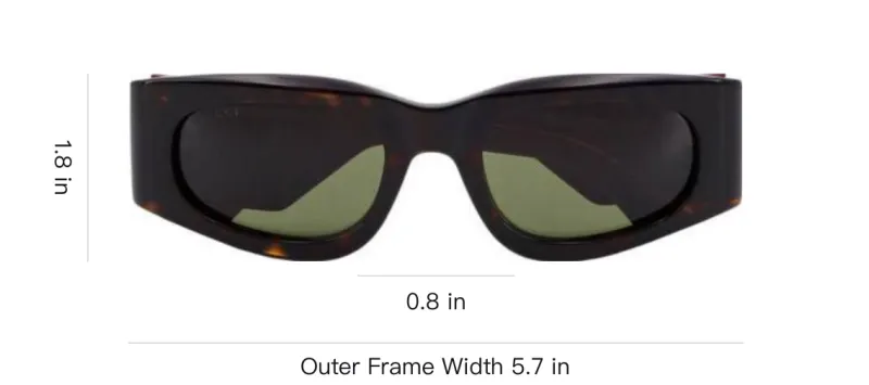 GUCCI Rectangle Frame Sunglasses-5