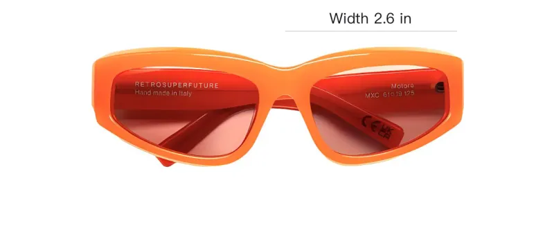 Retrosuperfuture Acetate Irregular Shape Sunglasses Unisex Orange-3