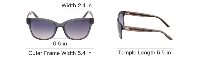 GUESS Plastic Irregular Shape Sunglasses Women's Black-3