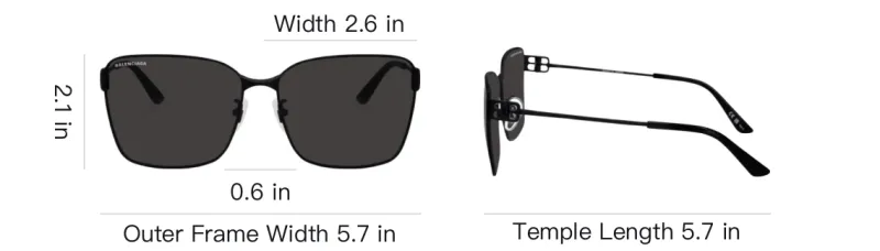 Balenciaga Rectangle Frame Sunglasses-1