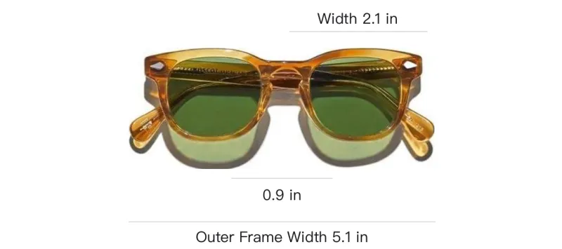 MOSCOT Acetate Irregular Shape Sunglasses Men's Yellow-2