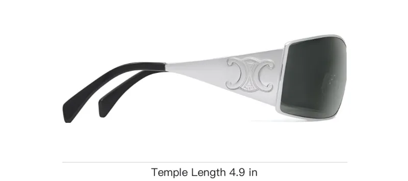 CELINE Triomphe Metal Racer Sunglasses In Metal-3