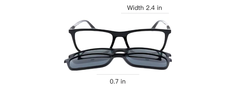 EMPORIO ARMANI Acetate Square Sunglasses Men's Black-3