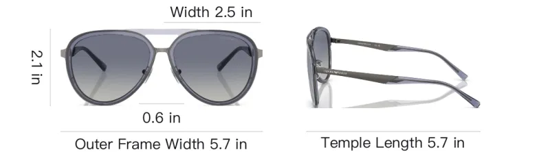 EMPORIO ARMANI Aviator Frame Sunglasses-5