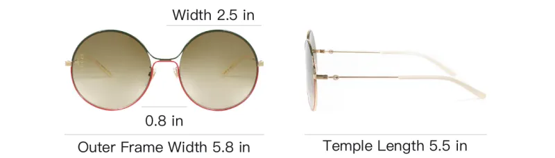 GUCCI Sunglasses Women's Gold-4