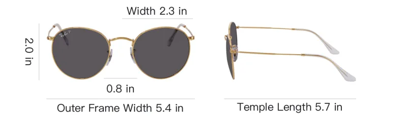 RayBan Metal Round Sunglasses Unisex Bronze-3