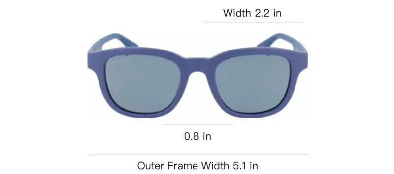 LACOSTE Square Sunglasses Men's Blue-2